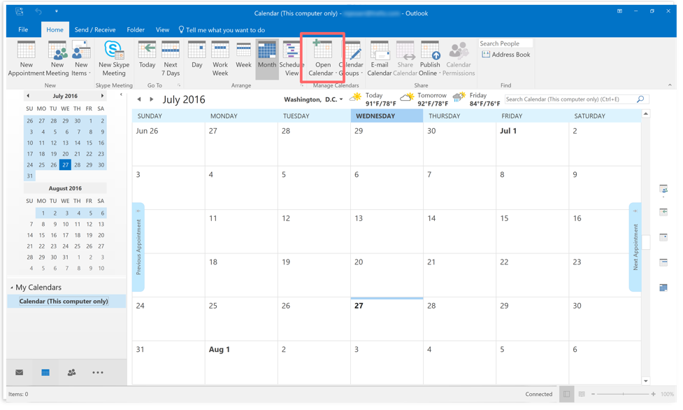 sharing your calendar in outlook for mac